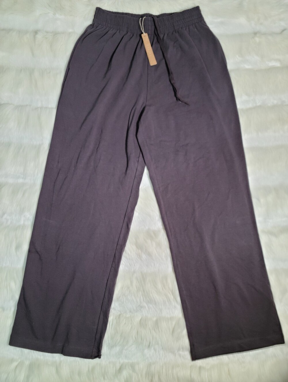 SKIMS Cotton Jersey Wide Leg Pants Iron Women XXS NEW